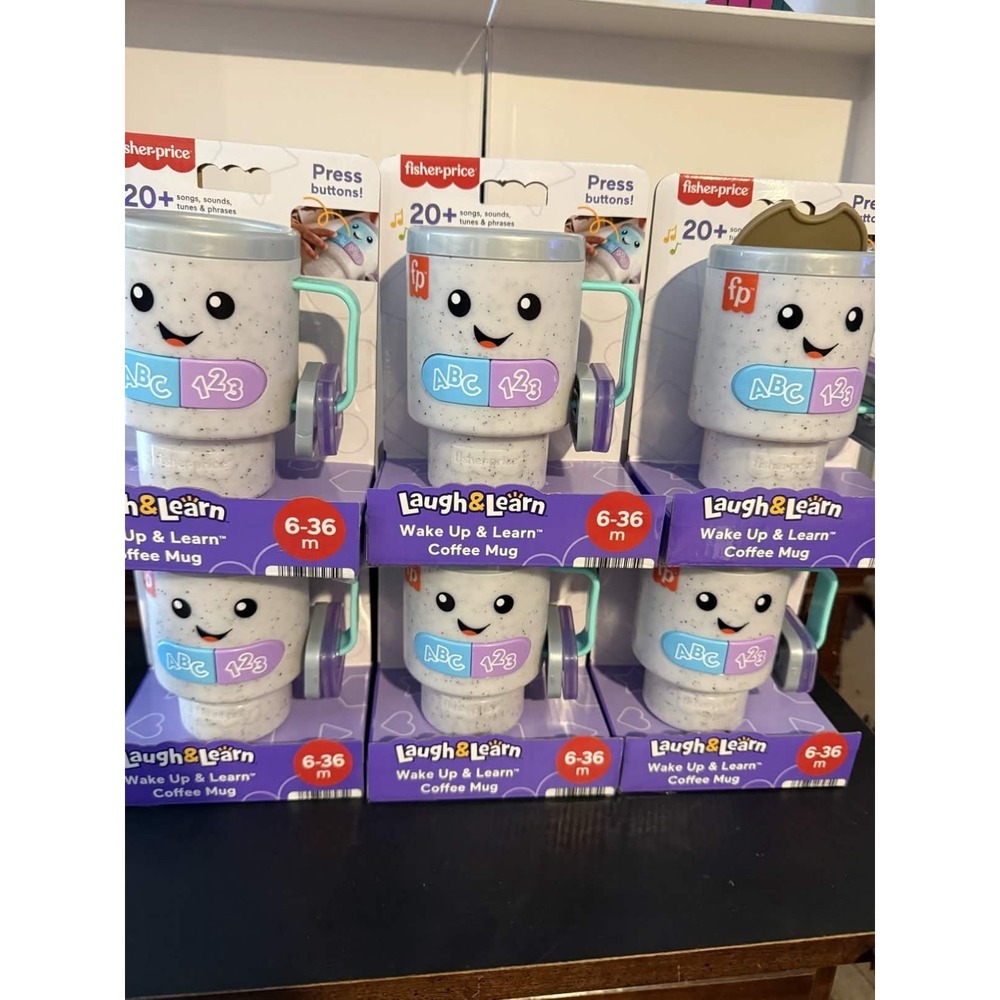Fisher-Price Laugh & Learn Coffee Mug Baby Travel Tumbler Cup Toy 6-Pk Lot of 3